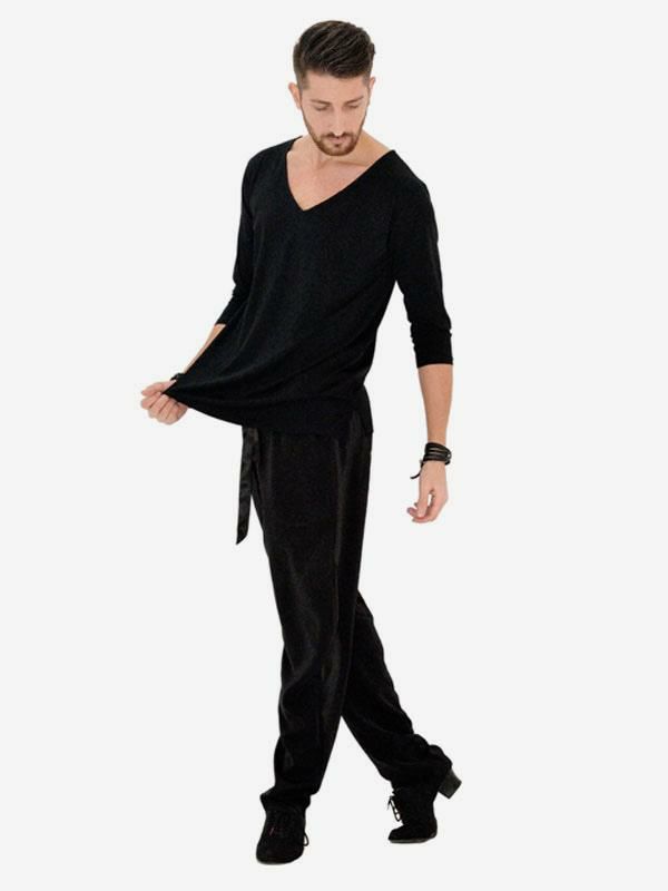 Dance Costumes |  Ballroom Dance Costume Pants Men Black Training Dancing Bottoms Dance Costumes Dance Costumes