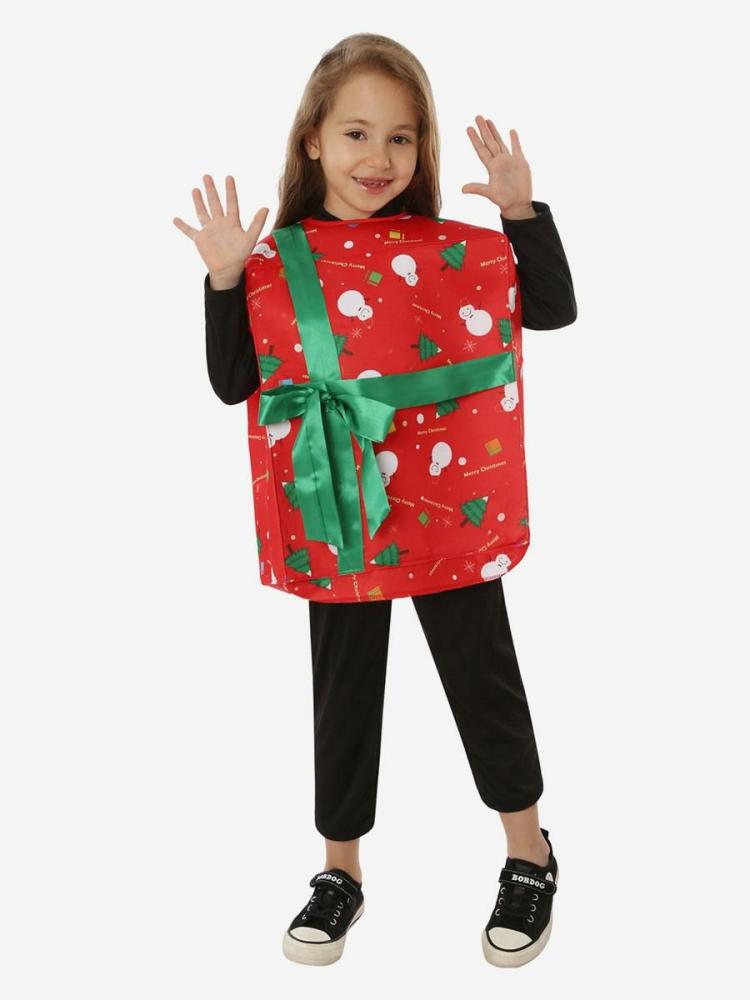 Holidays Costumes |  Set Christmas Black Jumpsuit Overcoat Polyester Painted Christmas Holidays Costumes Hobbies Holidays Costumes