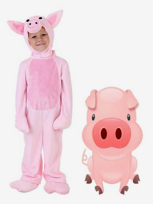 Kids Costumes |  Kigurumi Onesie Pajamas Pinky Pig Kids Winter Sleepwear Mascot Animal Halloween Costume onesie pajamas Hobbies Kids Costumes