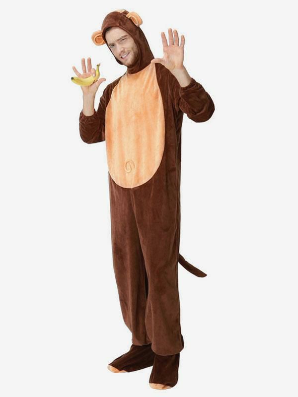 Kigurumi Costumes |  Halloween Costumes Animal Costumes Deep Brown Monkey Winter Sleepwear Animal Costume Halloween onesie pajamas Hobbies Kigurumi Costumes