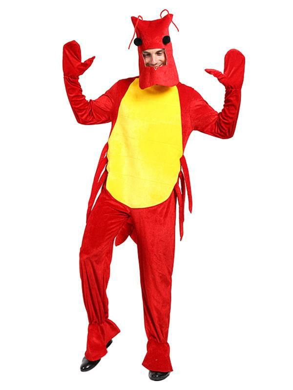 Kigurumi Costumes |  Kigurumi Pajamas Lobster Onesie Adults Unisex Flannel Winter Sleepwear Costume Cosplay Carnival onesie pajamas Hobbies Kigurumi Costumes