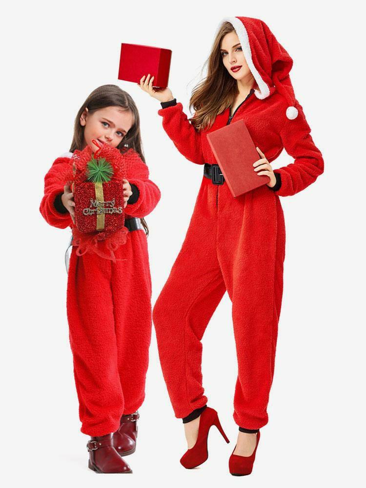 Kigurumi Costumes |  Kigurumi Pajamas Onesie Christmas Red Winter Sleepwear Animal Costume Halloween onesie pajamas Hobbies Kigurumi Costumes