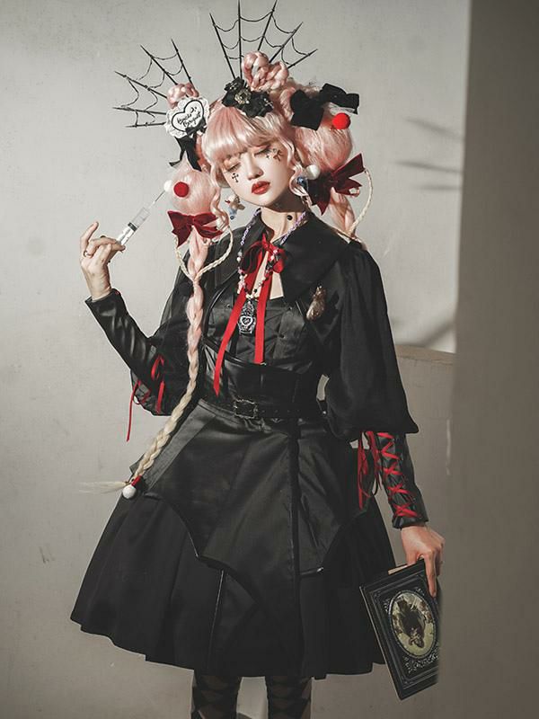 Lolita Clothing |  Gothic Lolita Coats Black Lace Up Polyester Overcoat Top Summer Lolita Outwears Hobbies Lolita Clothing