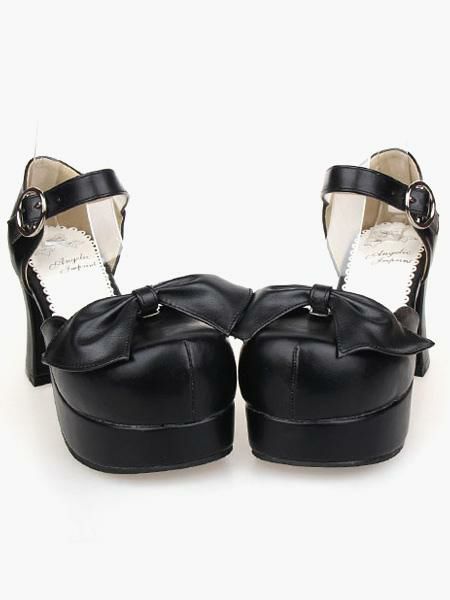 Lolita Clothing |  Lovely Leather Black Lolita Sandals Hobbies Lolita Clothing