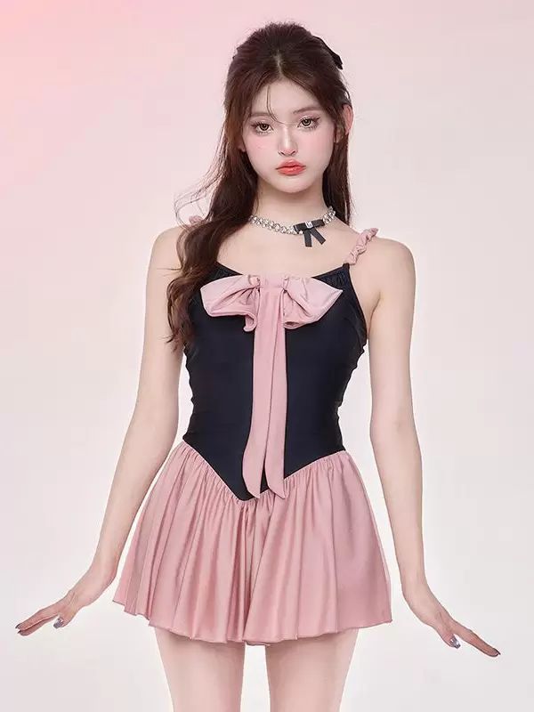 Lolita Clothing |  ROCOCO Style Lolita Outfits Pink Bows Pleated Sleeveless Jumpsuit Hobbies Lolita Clothing