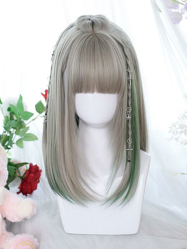 Lolita Clothing |  ROCOCO Style Lolita Wigs Short Heat-resistant Fiber Light Gray Lolita Accessories Hobbies Lolita Clothing