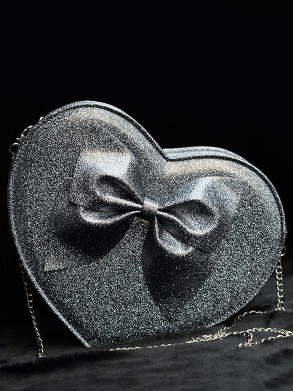 Lolita Clothing |  Sweet Lolita Bags Grey Heart Shape Lolita Shoulder Bags Hobbies Lolita Clothing