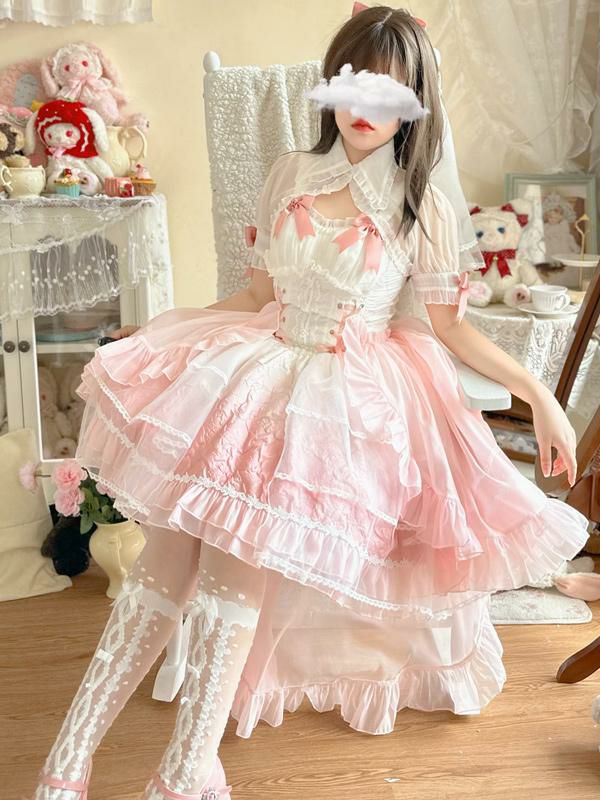 Lolita Clothing |  Sweet Lolita Dress Chiffon Sleeveless Sweet Lolita Dress Hobbies Lolita Clothing