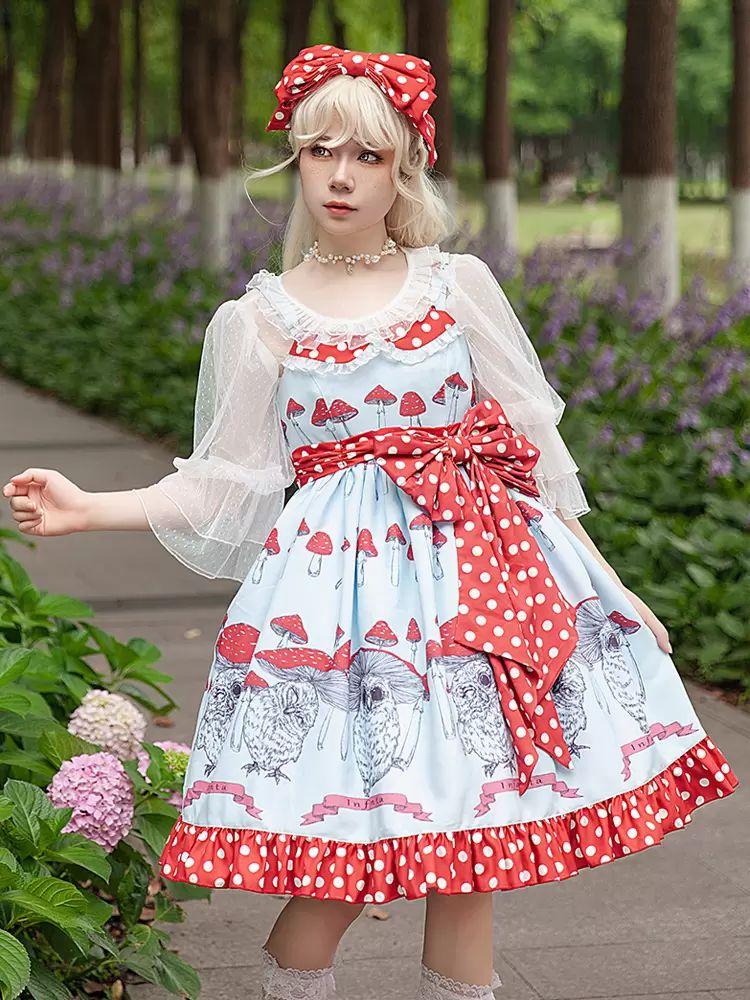 Lolita Clothing |  Sweet Lolita Dress Polyester Bows Bowknot Sweet Lolita Dress Hobbies Lolita Clothing