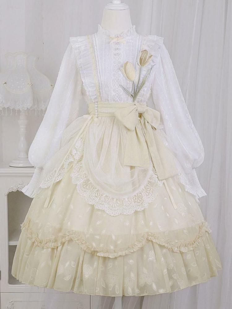 Lolita Clothing |  Sweet Lolita Dress Polyester Long Sleeves Dress Sweet Lolita Dress Hobbies Lolita Clothing