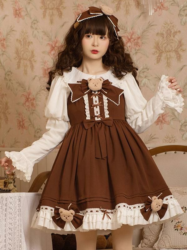 Lolita Clothing |  Sweet Lolita Dress Polyester Sleeveless Jumper Dress Hobbies Lolita Clothing