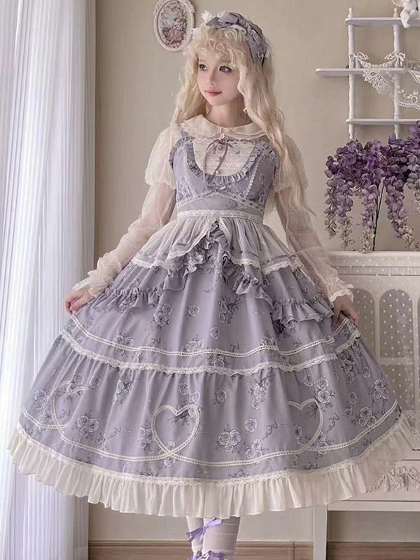 Lolita Clothing |  Sweet Lolita Dress Polyester Sleeveless Jumper Lolita Dress Hobbies Lolita Clothing