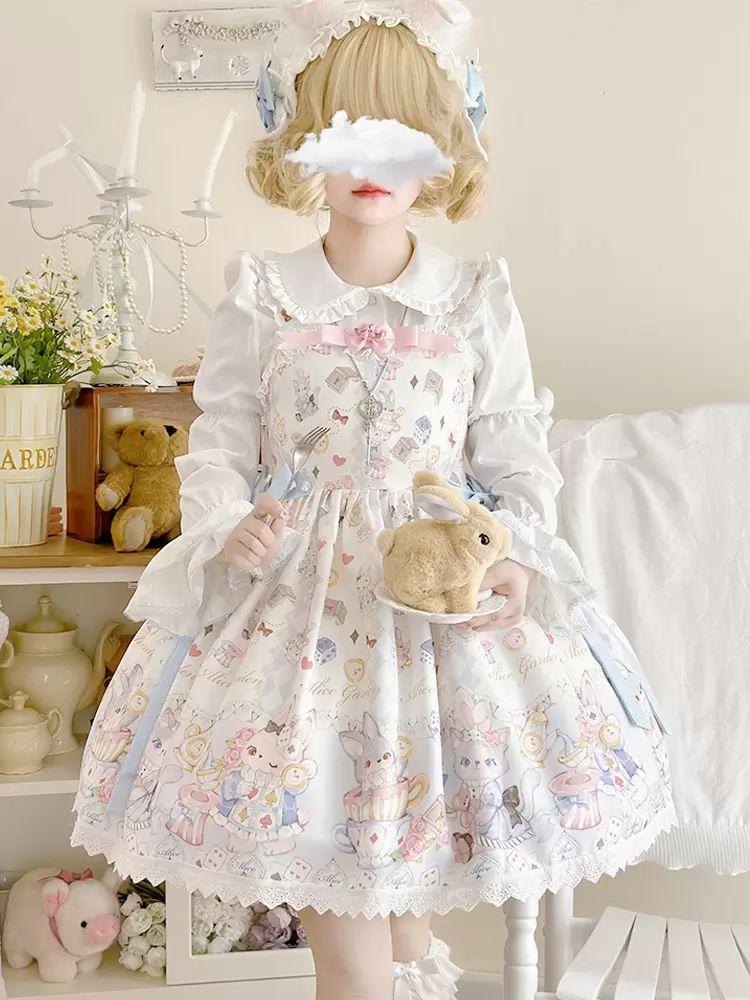 Lolita Clothing |  Sweet Lolita Dress Polyester Sleeveless Jumper Sweet Lolita Dress Hobbies Lolita Clothing