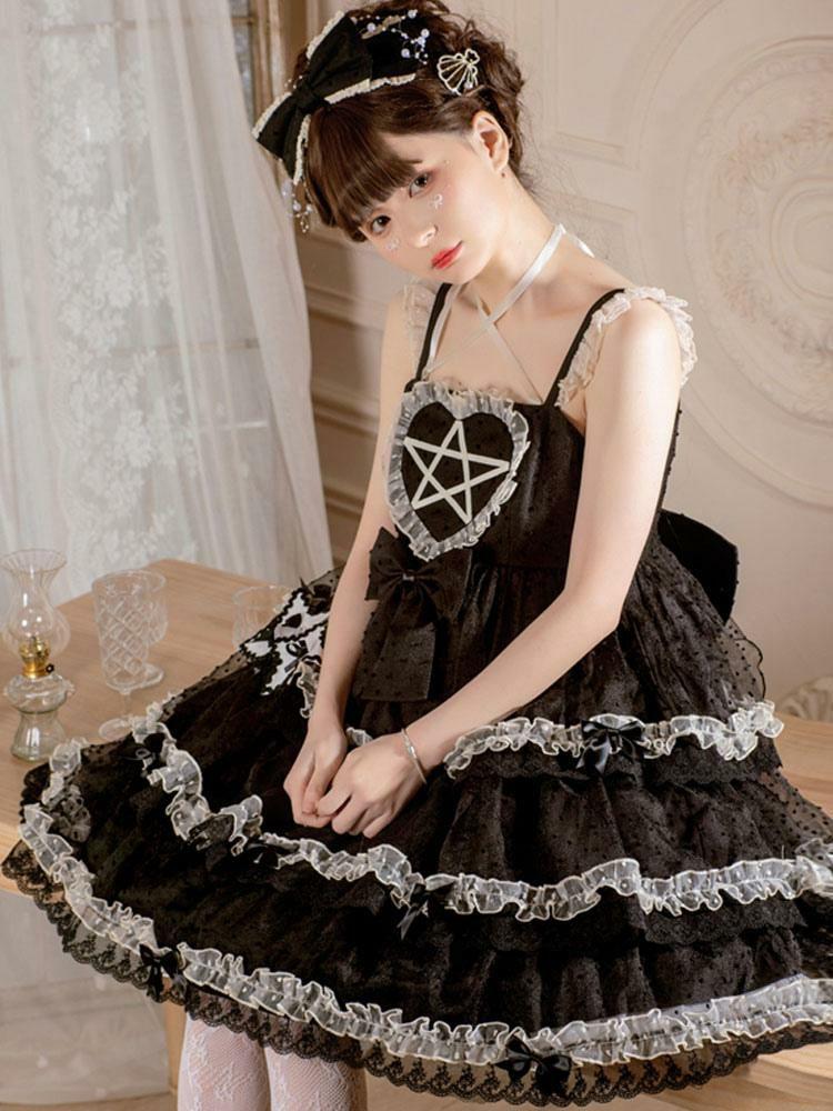 Lolita Clothing |  Sweet Lolita Dress Polyester Sleeveless Sweet Jumper Dress Hobbies Lolita Clothing