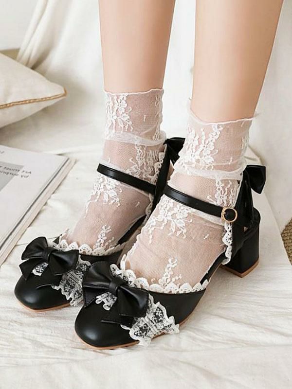 Lolita Clothing |  Sweet Lolita Sandals Bows Ruffles Round Toe PU Leather Pink Lolita Summer Shoes Hobbies Lolita Clothing