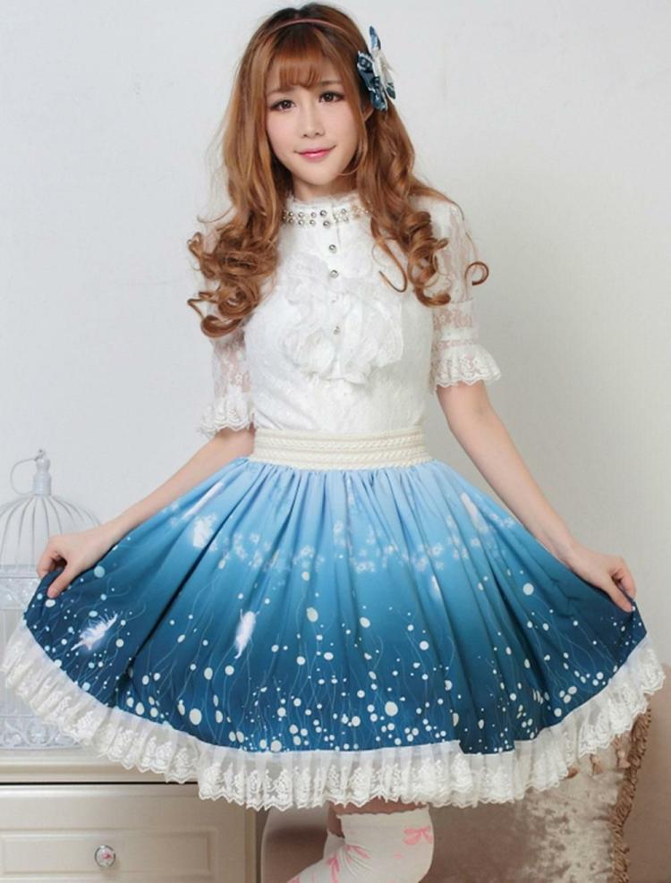 Lolita Clothing |  Sweet Lolita Skirt Wizard Of The Night Kawaii Lolita SK Lolita Skirt Hobbies Lolita Clothing