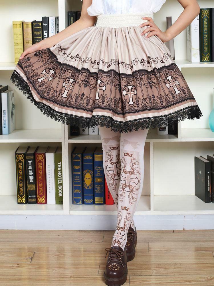 Lolita Clothing |  Sweet Lolita Socks Pinks Printed Lolita Stocking Hobbies Lolita Clothing