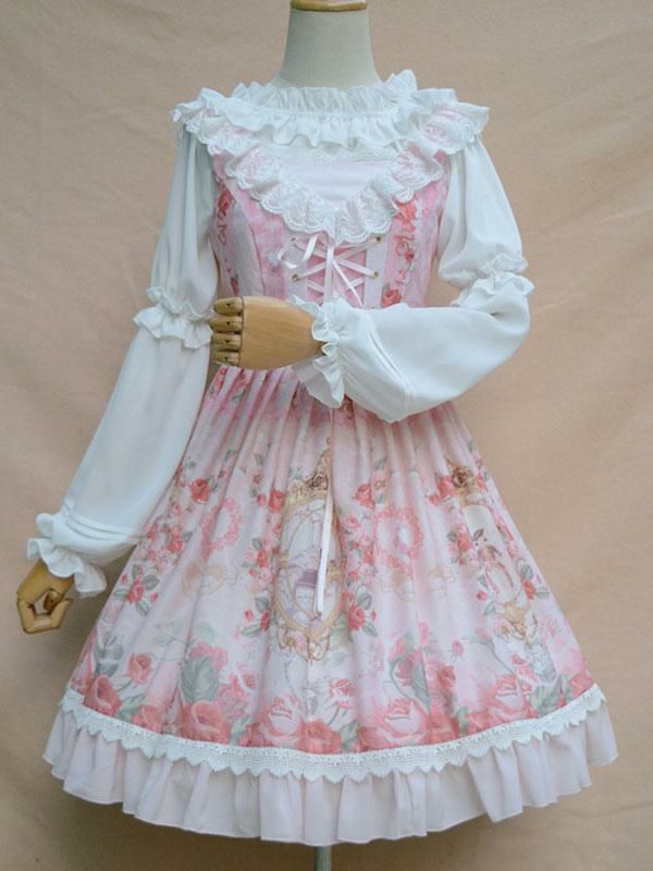 Lolita Clothing |  White Lolita Blouse Sweet Neverland Vintage Lolita Shirt Hobbies Lolita Clothing