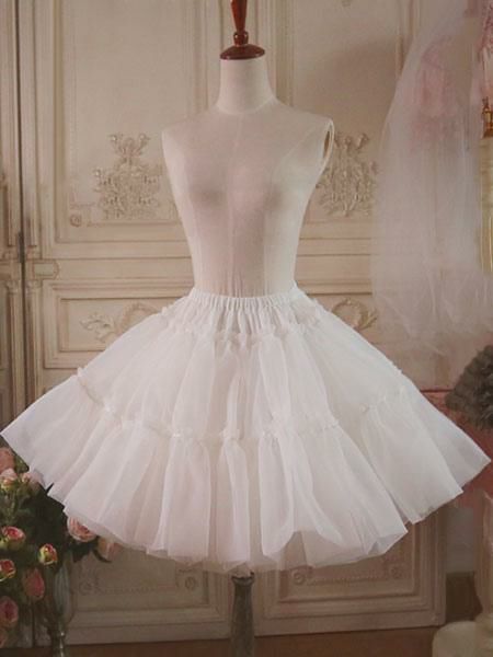 Lolita Clothing |  White Lolita Petticoat Ruffle Voile Lolita Underskirt Hobbies Lolita Clothing