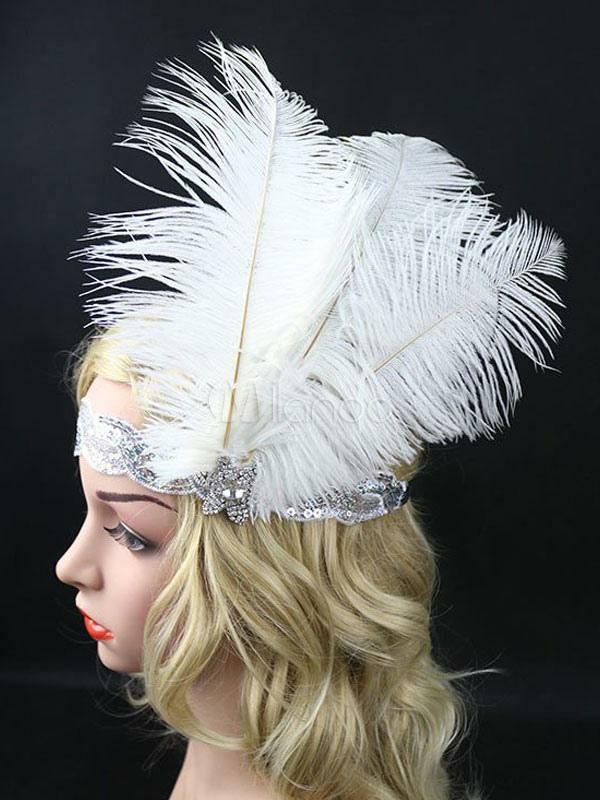 Retro Costume |  1920s Fashion Flapper Feather Headband Vintage Costume Accessories For women Halloween Hobbies Retro Costume