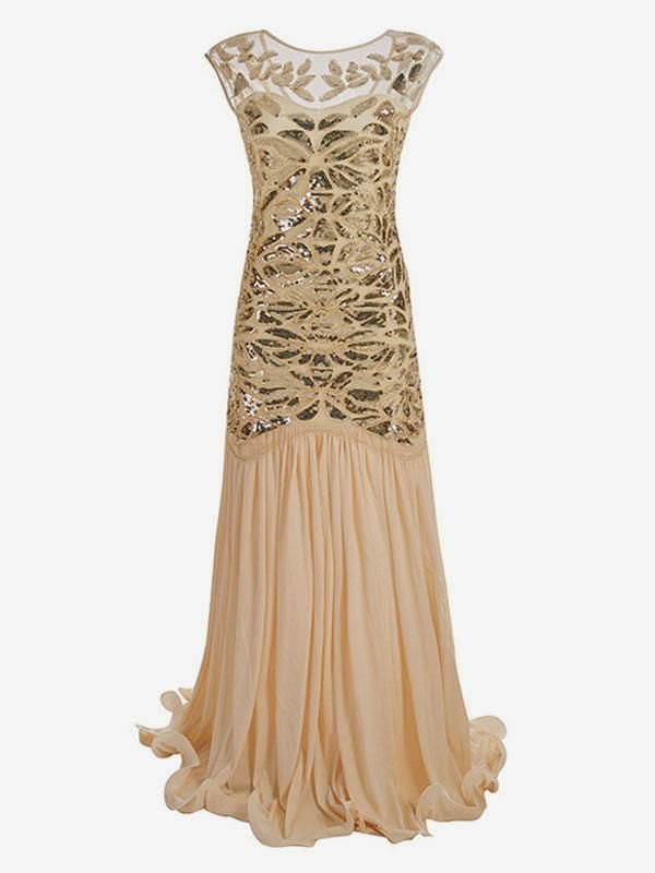 Retro Costume |  1920s Great Gatsby Retro Costume Sequined Party Dress Hobbies Retro Costume