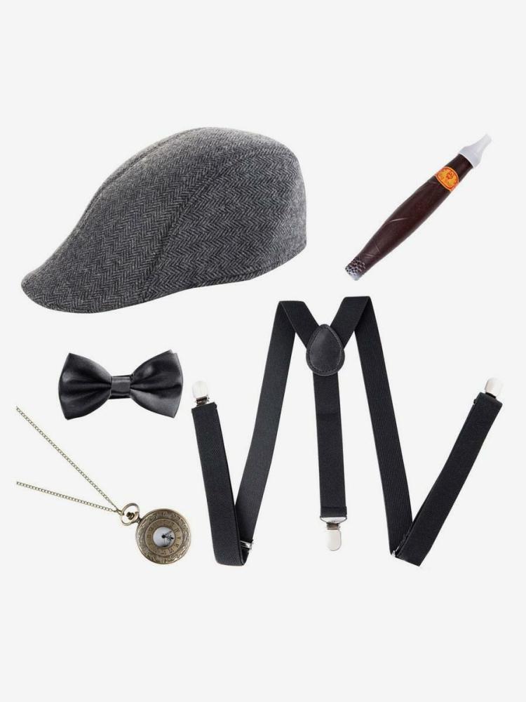 Retro Costume |  Carnival Accessories Five Piece Set Beret Cigar Bow Tie Cosplay Costume Accessories Hobbies Retro Costume