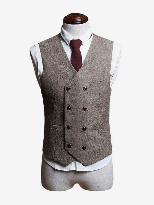 Retro Costume |  Halloween Vintage Waistcoat Aristocrat Light Brown Retro Costume Hobbies Retro Costume