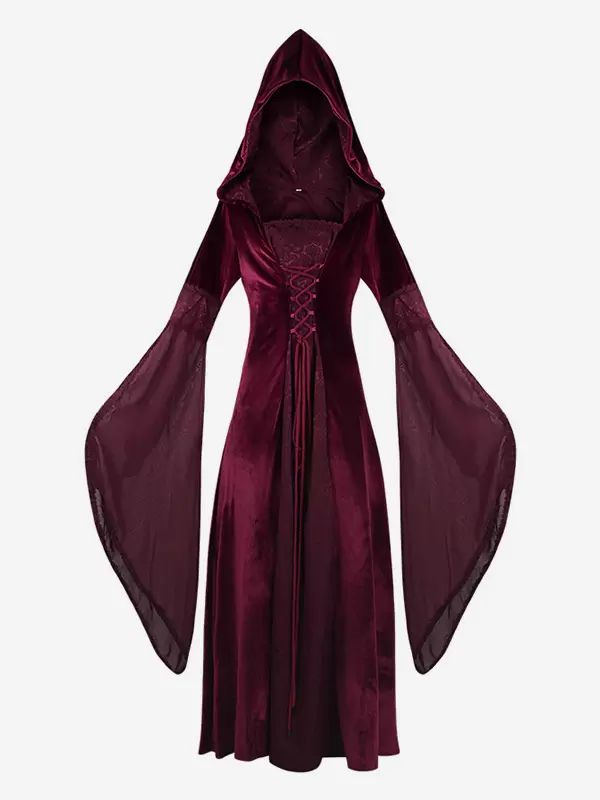 Retro Costume |  Hooded long skirt cos clothing medieval retro Costume Hobbies Retro Costume