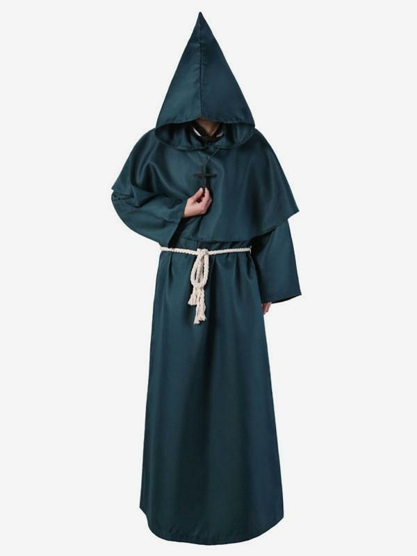 Retro Costume |  Monk Carnival Costume Middle Ages Hooded Men Robe Hobbies Retro Costume