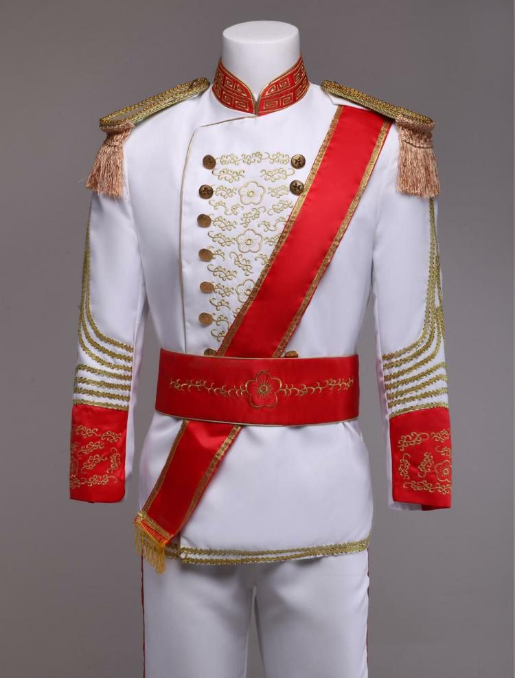 Retro Costume |  Royal Retro Costume White European Vintage Prince Charming Costume Outfit Halloween Hobbies Retro Costume