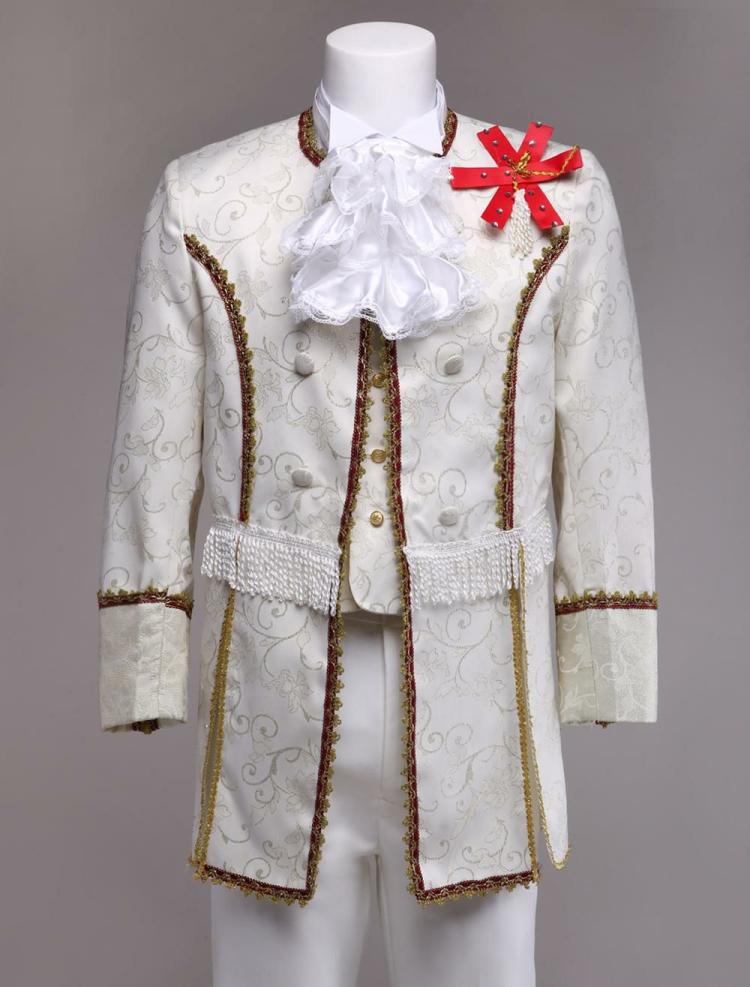 Retro Costume |  Royal Retro Costume White European Vintage Prince Charming Costume Outfit Halloween Hobbies Retro Costume