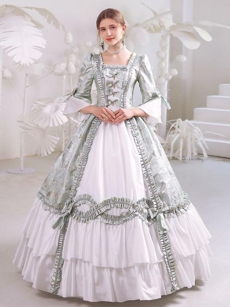 Retro Costume |  White Retro Costumes Polyester Marie Antoinette Costume Dress Gothic 18th Century Costume Hobbies Retro Costume