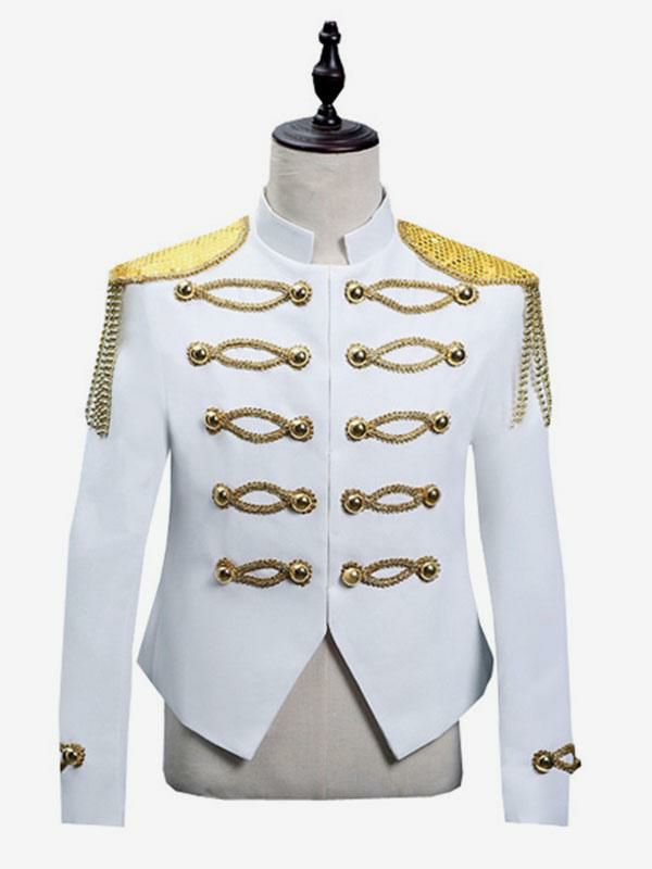 Retro Costume |  White Retro Top Elegant Long Sleeves Royal Court Retro Overcoat Costumes Hobbies Retro Costume