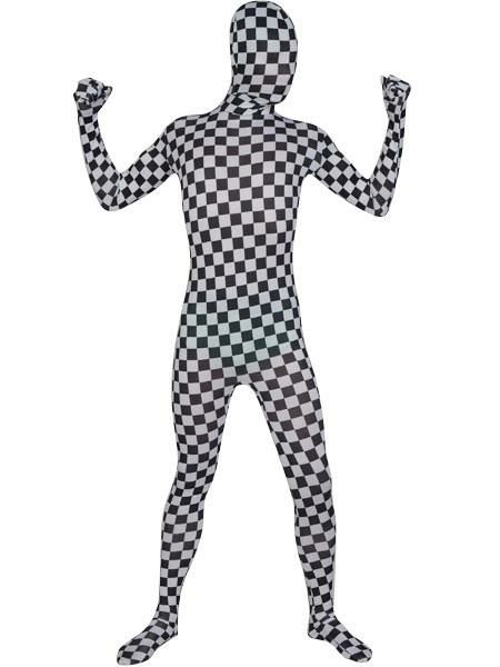 Zentai |  Black Mosaics Patterned Lycra Spandex fabric Zentai Suit Unisex Full Body Suit Hobbies Zentai