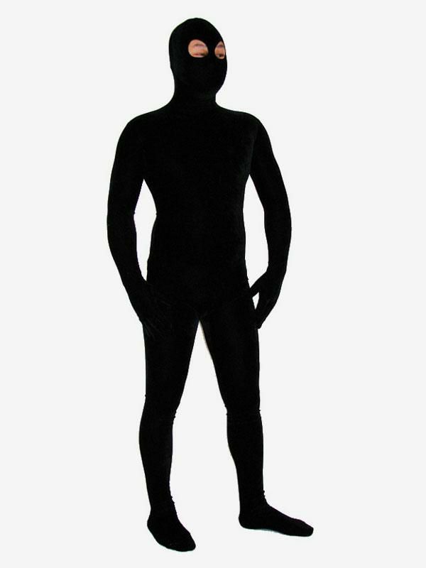 Zentai |  Halloween Morph Suit Black Lycra Spandex Catsuit with Eyes Opened Hobbies Zentai