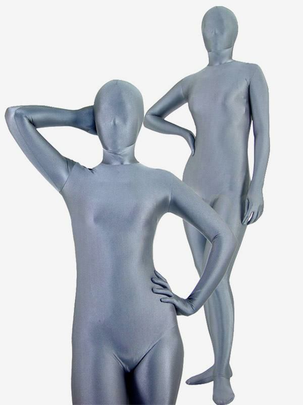 Zentai |  Halloween Morph Suit Grey Lycra Spandex Zentai Suit Hobbies Zentai