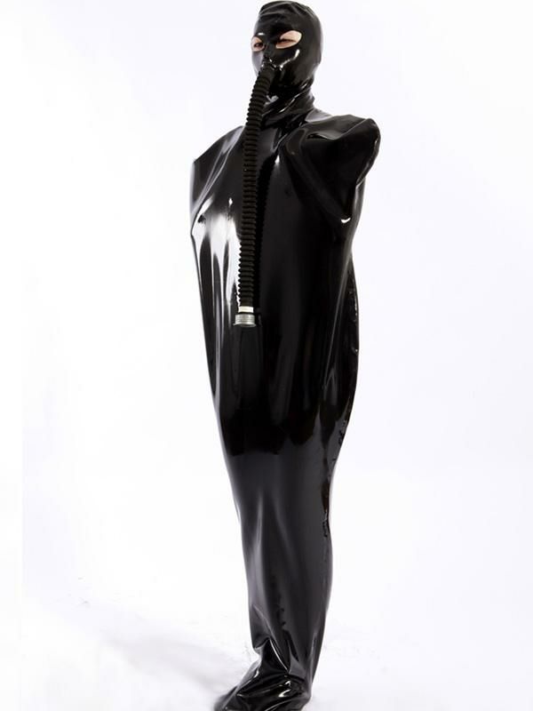 Zentai |  Halloween Shiny Black Zentai Latex Unisex Sleevesless Unique Costume Halloween Hobbies Zentai