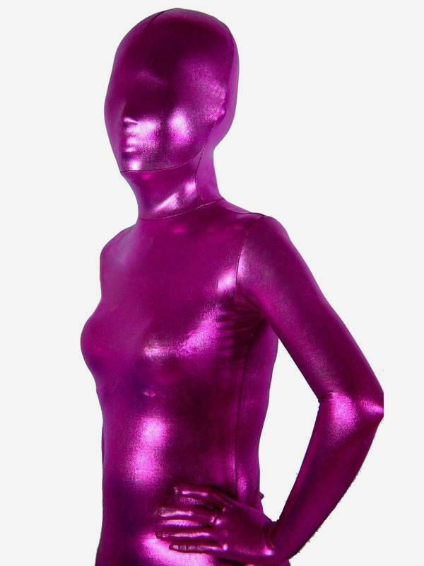 Zentai |  Halloween Unisex Fushcia Shiny Metallic Zentai Suit Hobbies Zentai