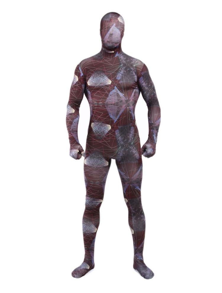 Zentai |  Morph Suit Multicolor Geometric Pattern Zentai Suit Full Body Lycra Spandex Bodysuit Hobbies Zentai