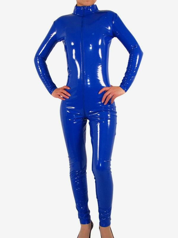 Zentai |  Quality Royal Blue PVC Clothes Hobbies Zentai