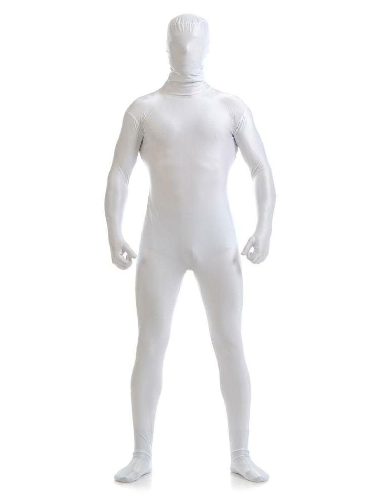 Zentai |  White Zentai Suit Adults Morph Suit Full Body Lycra Spandex Bodysuit for Men Hobbies Zentai